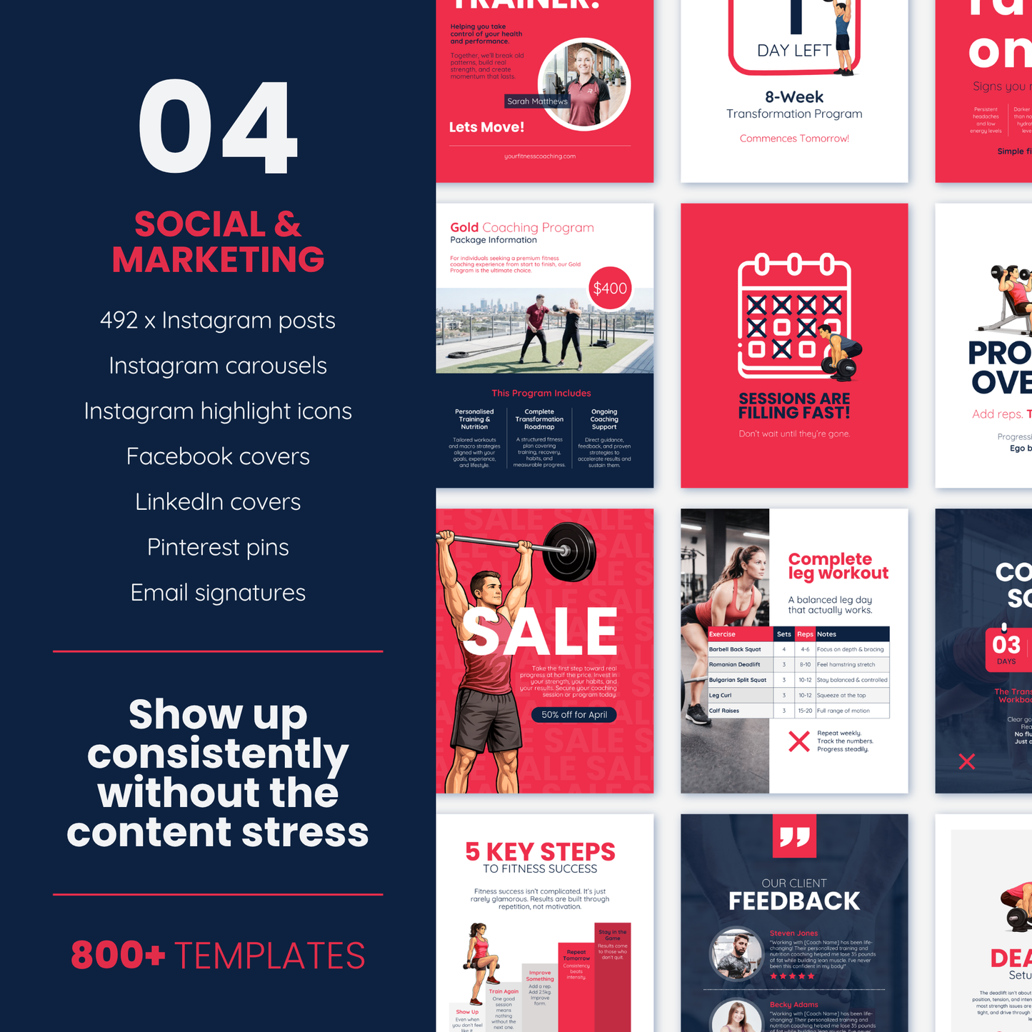 Fitness Coach Ultimate Branding Toolkit (Red)