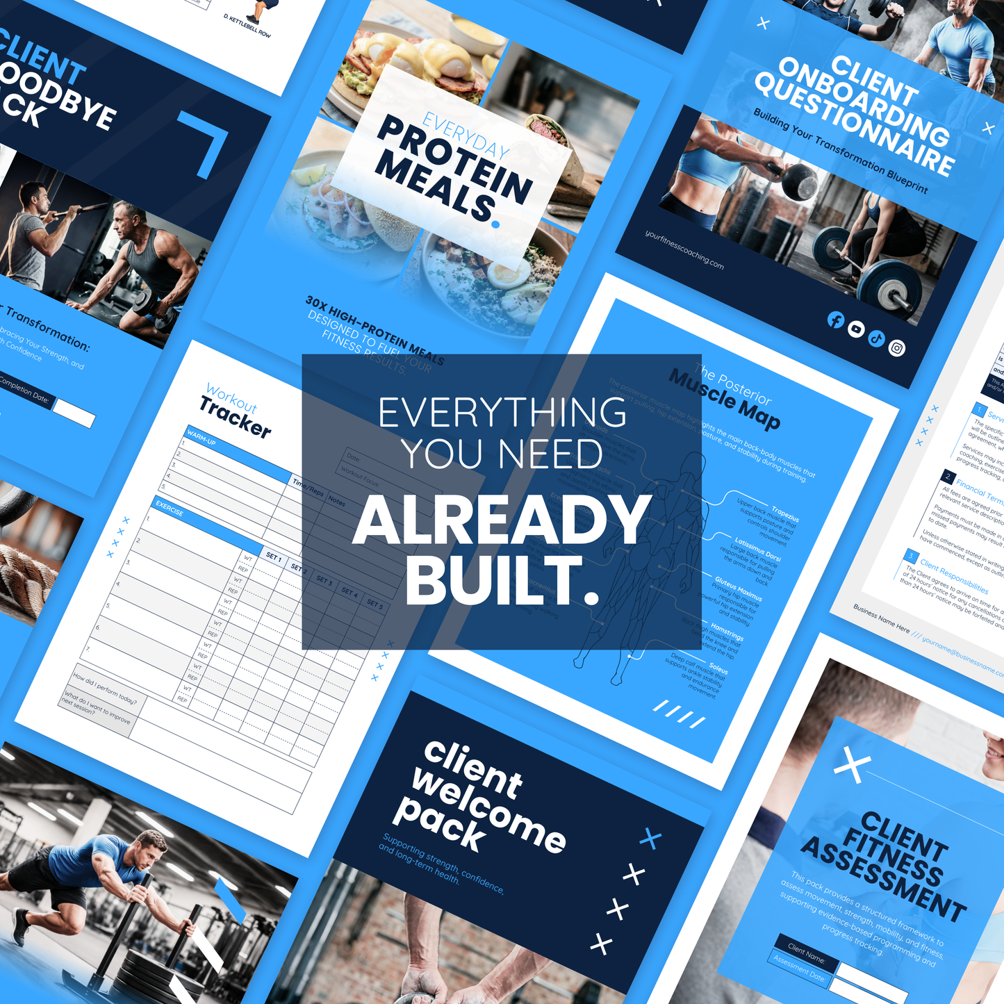 Fitness Coach Ultimate Branding Toolkit (Blue)