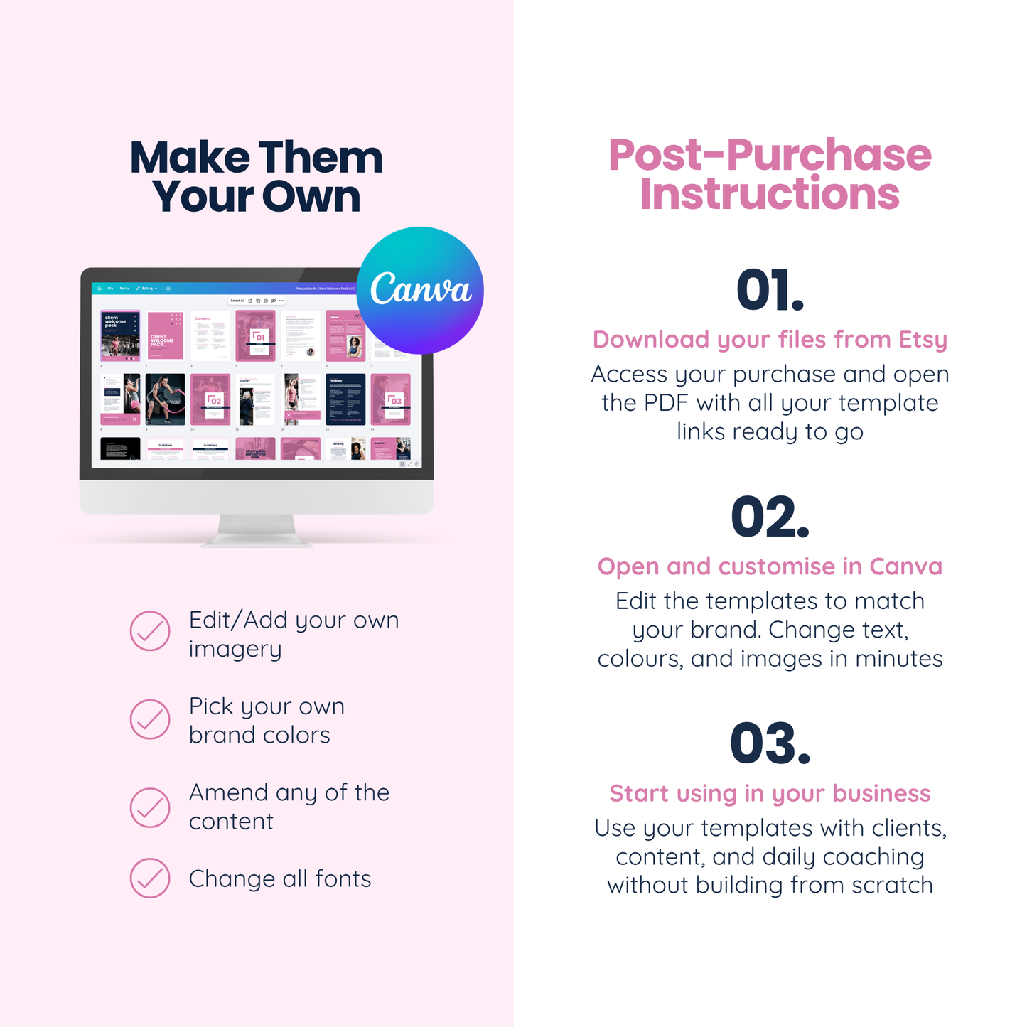 Fitness Coach Ultimate Branding Toolkit (Pink)