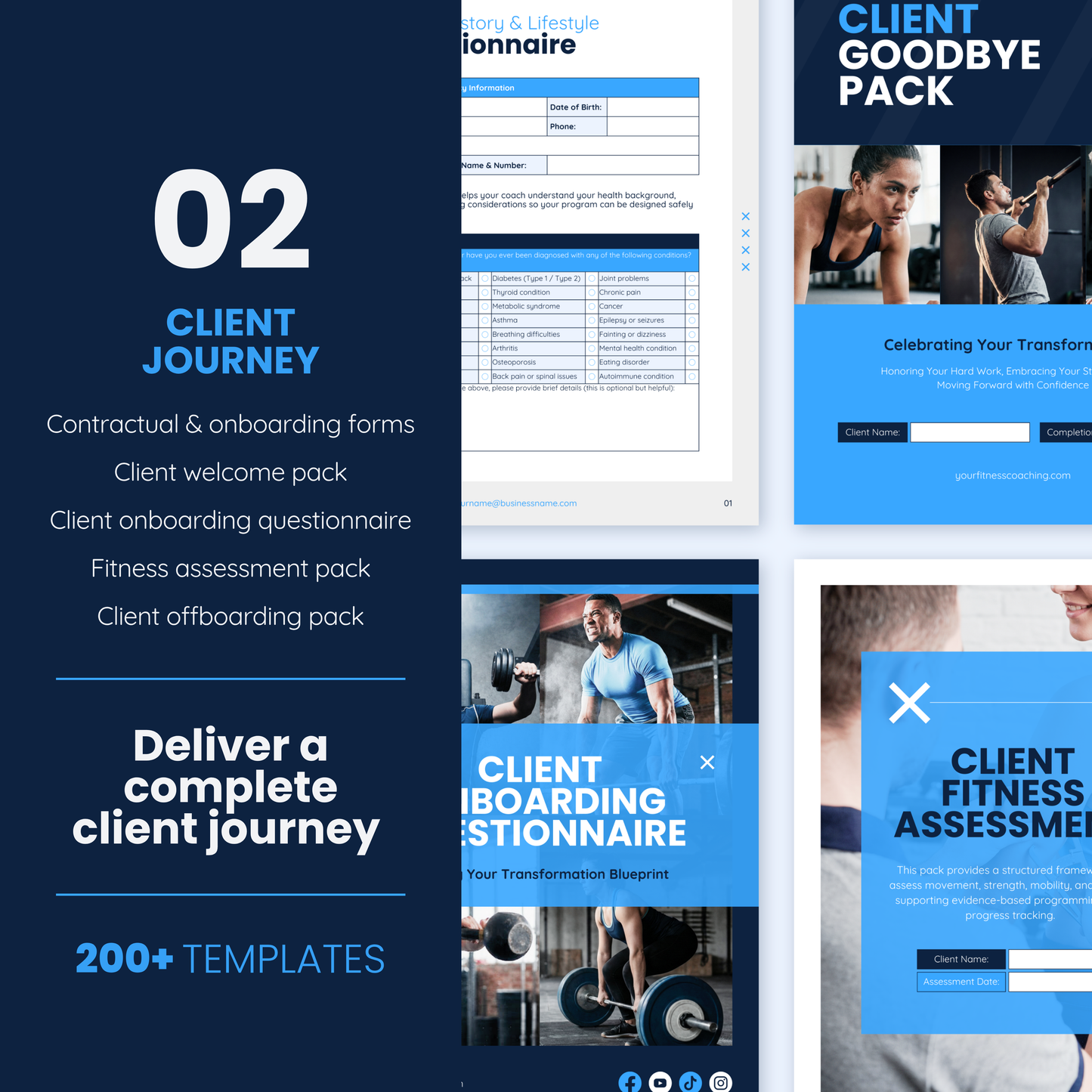 Fitness Coach Ultimate Branding Toolkit (Blue)
