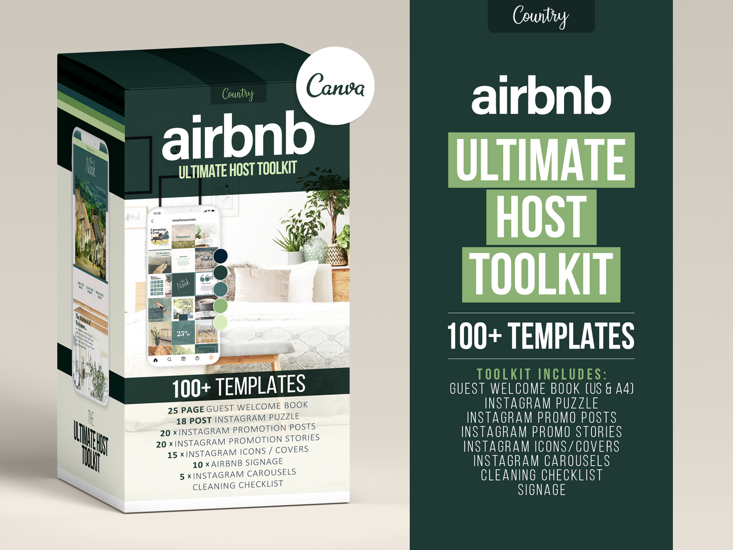 100+ Ultimate Airbnb Host Marketing Template Bundle (country)