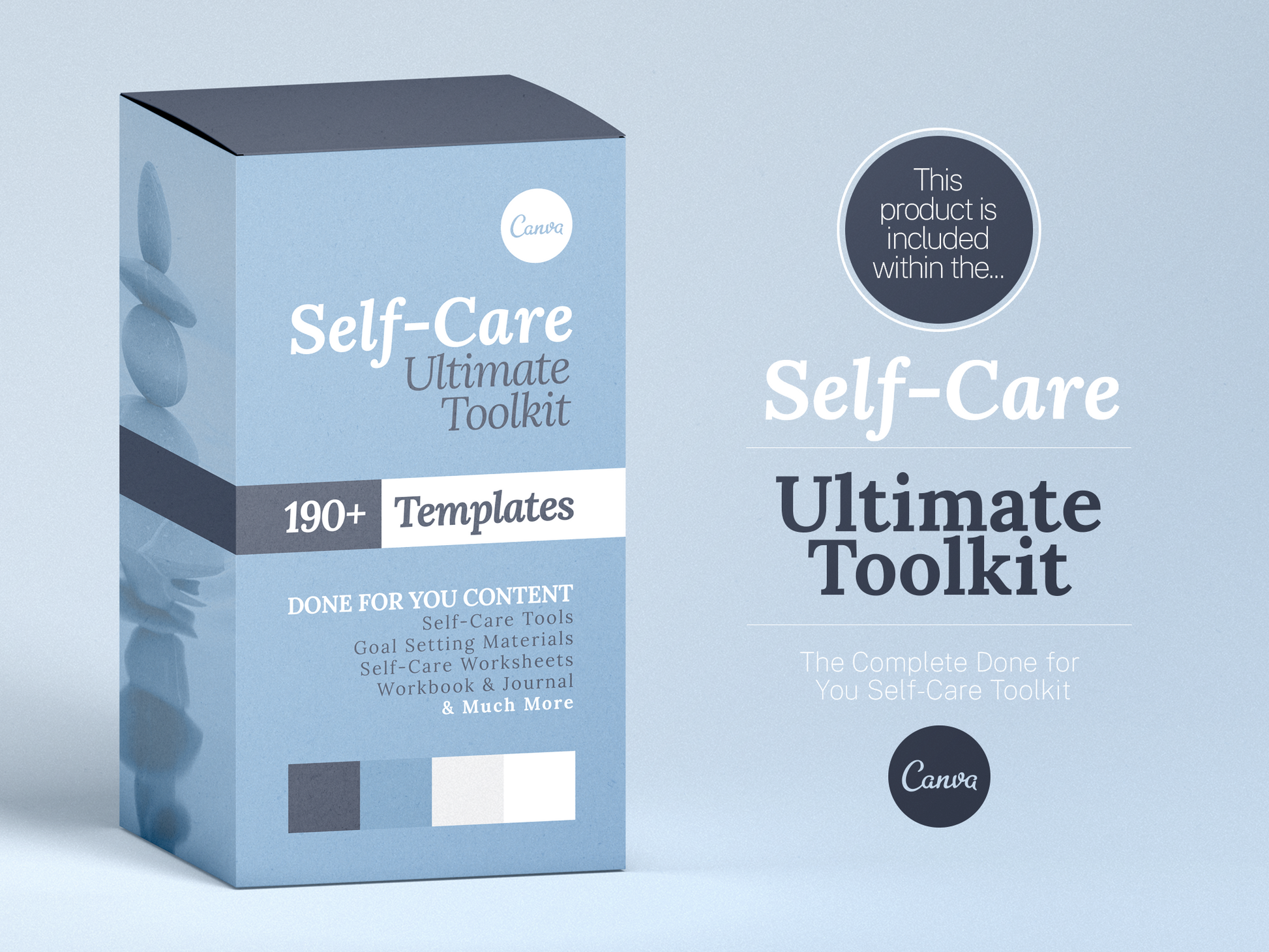 Self-Care Worksheets & Trackers (Denim)