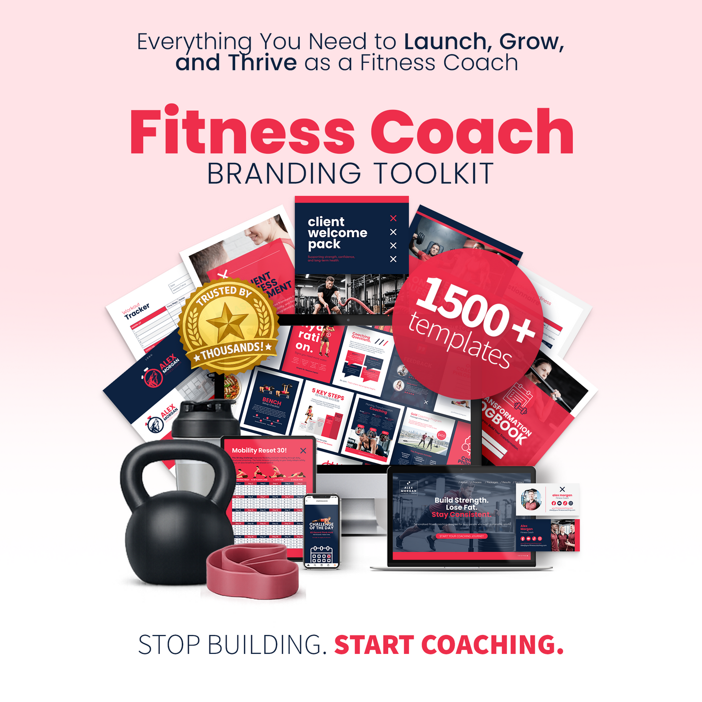 Fitness Coach Ultimate Branding Toolkit (Red)