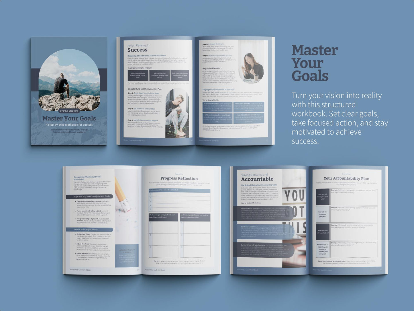 Life Coaching Workbook, Smart Goal Setting, Canva Template (Digital Download)