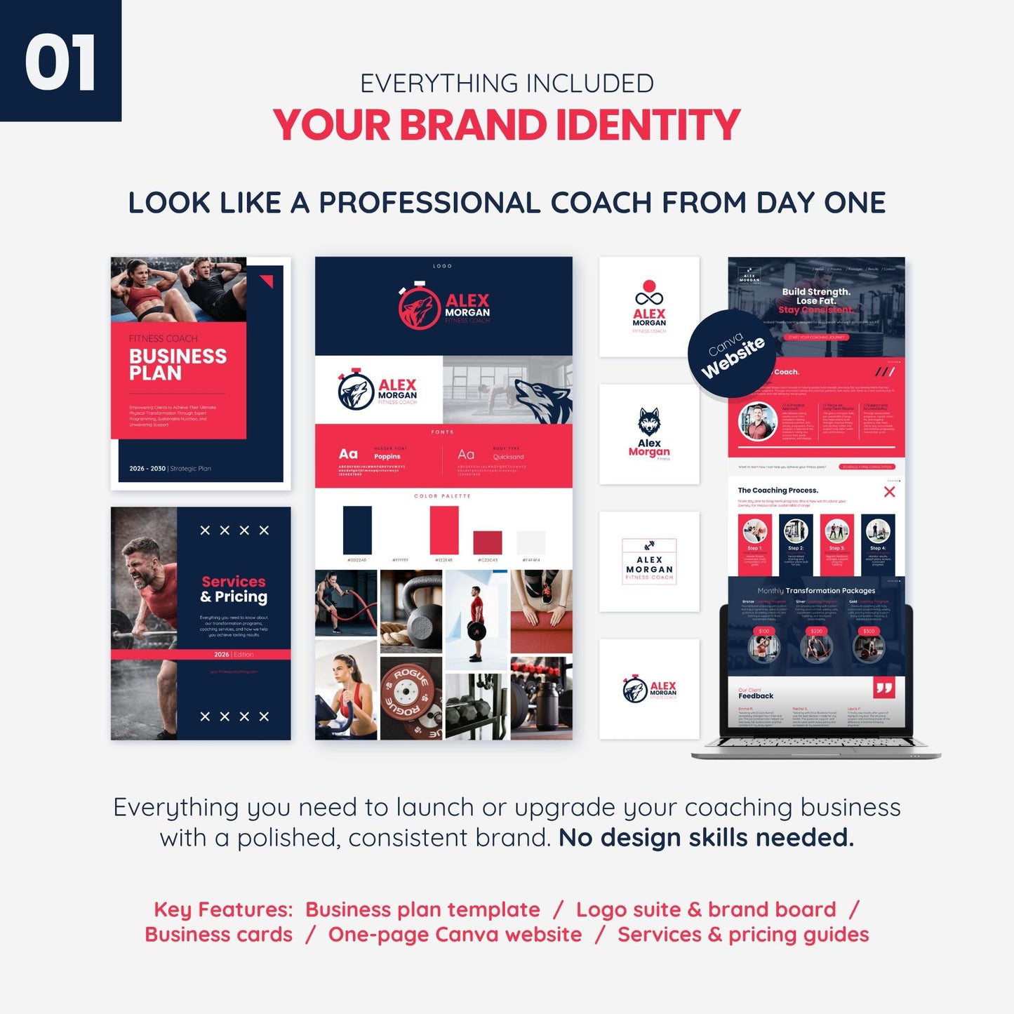 Fitness Coach Ultimate Branding Toolkit (Red)