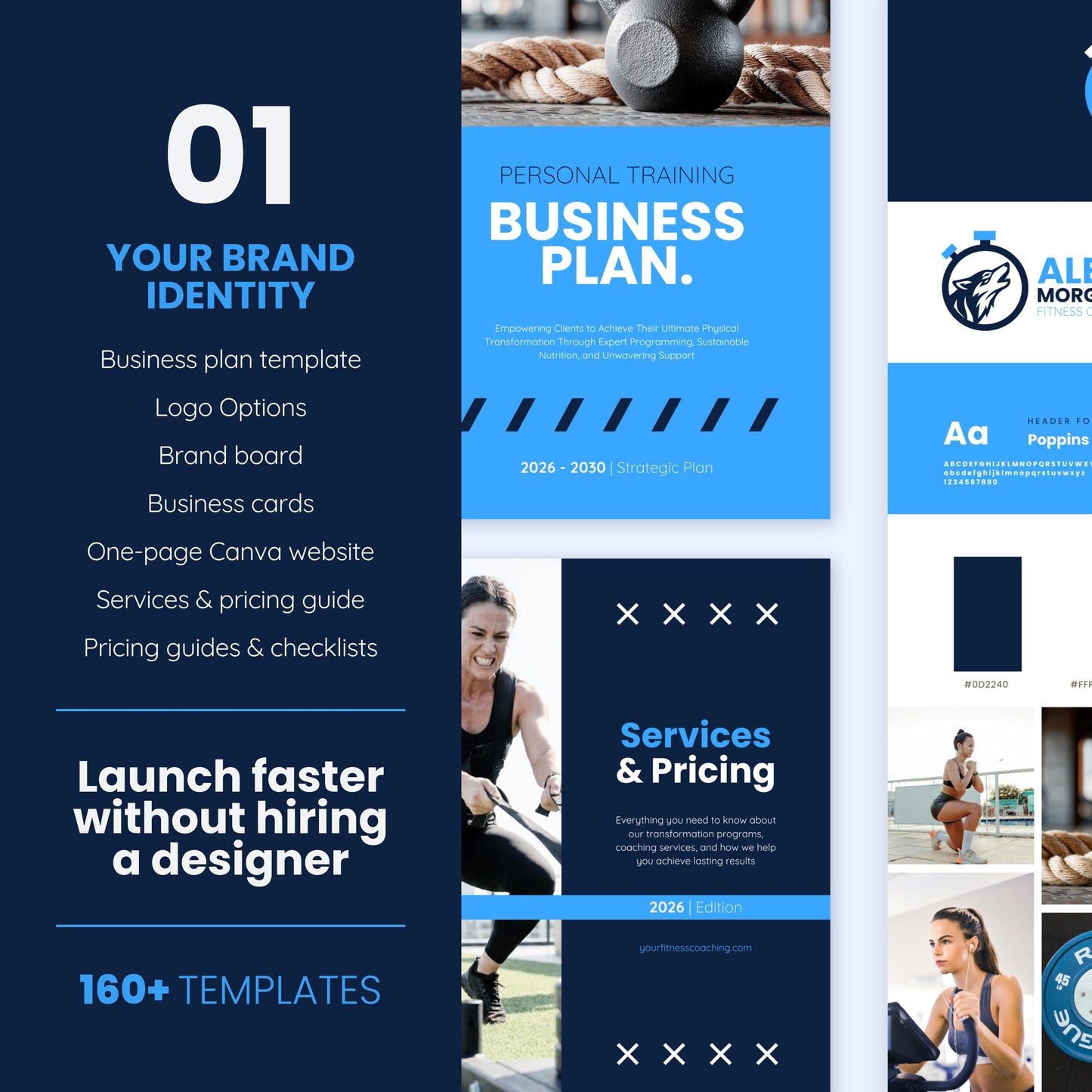 Fitness Coach Ultimate Branding Toolkit (Blue)