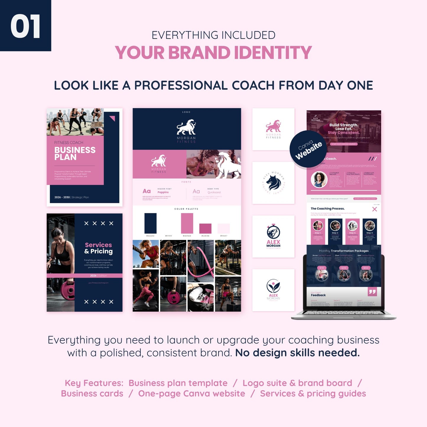 Fitness Coach Ultimate Branding Toolkit (Pink)