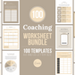 100 Life Coaching Worksheet Templates (sand)