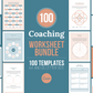 100 Life Coaching Worksheet Templates (teal)