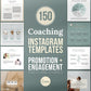 150 Life Coach Instagram Templates For Social Media (grey)