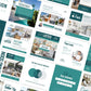 150 Real Estate Templates For Social Media (teal)