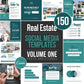 150 Real Estate Templates For Social Media (teal)