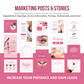 275 Lash Tech Instagram Templates for Social Media (pink)