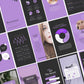 275 Lash Tech Instagram Templates for Social Media (purple)
