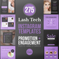 275 Lash Tech Instagram Templates for Social Media (purple)