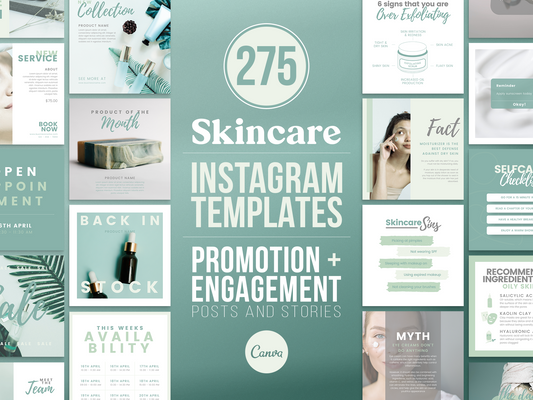 275 Skincare Instagram Templates For Social Media (aloe)