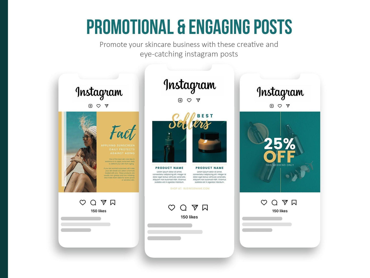 275 Skincare Instagram Templates For Social Media (emerald)