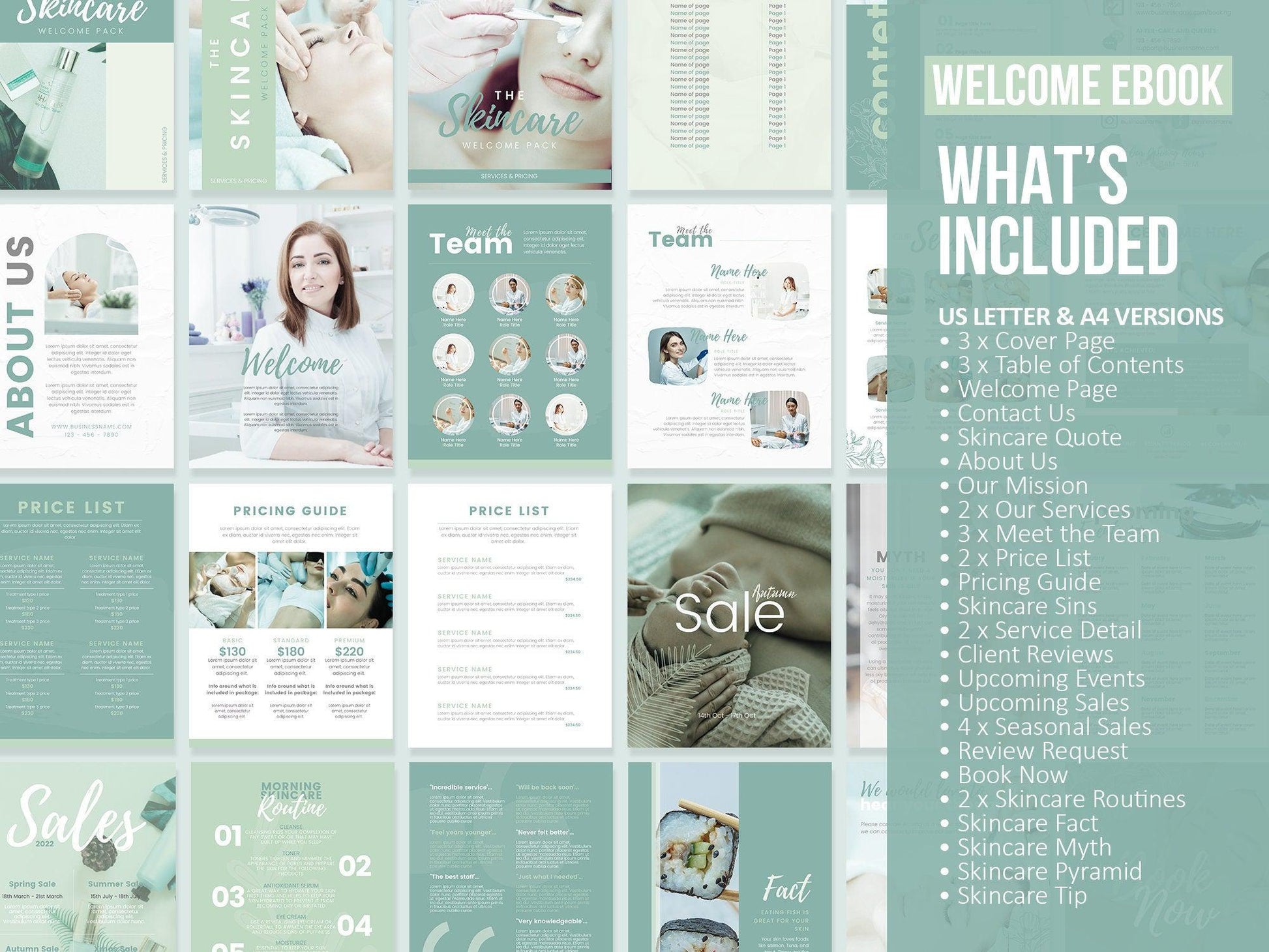 350+ Ultimate Skincare Template Bundle For Social Media (aloe)