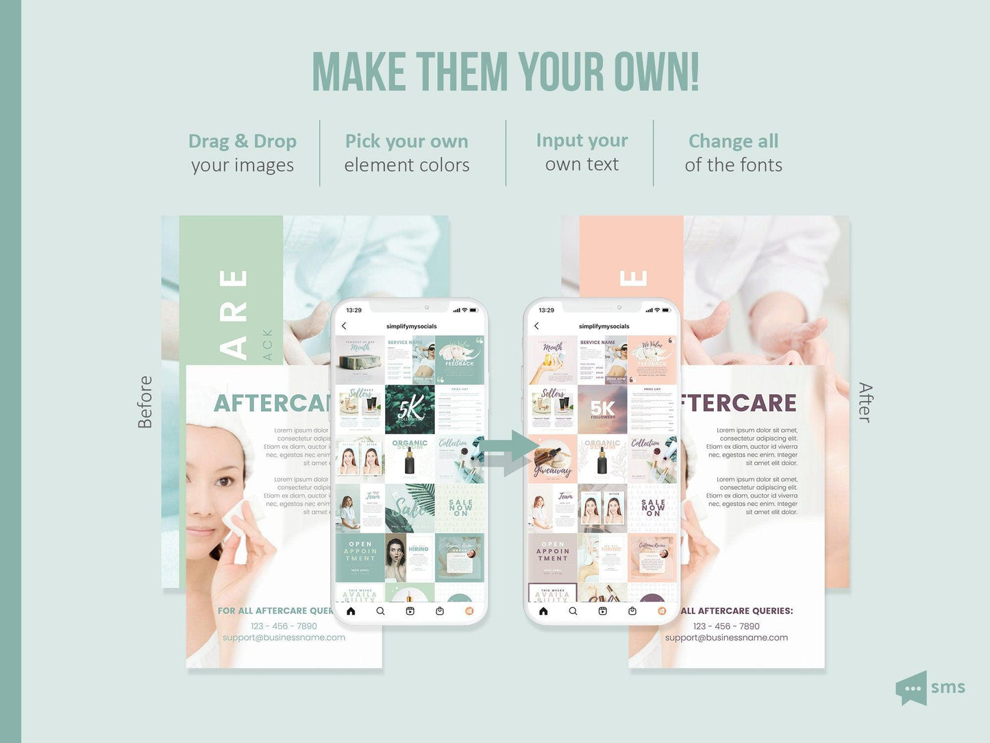 350+ Ultimate Skincare Template Bundle For Social Media (aloe)