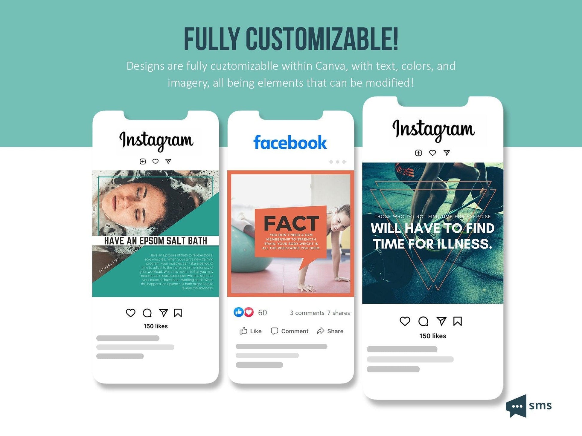 365 Fitness Instagram Template Bundle For Social Media (multi)