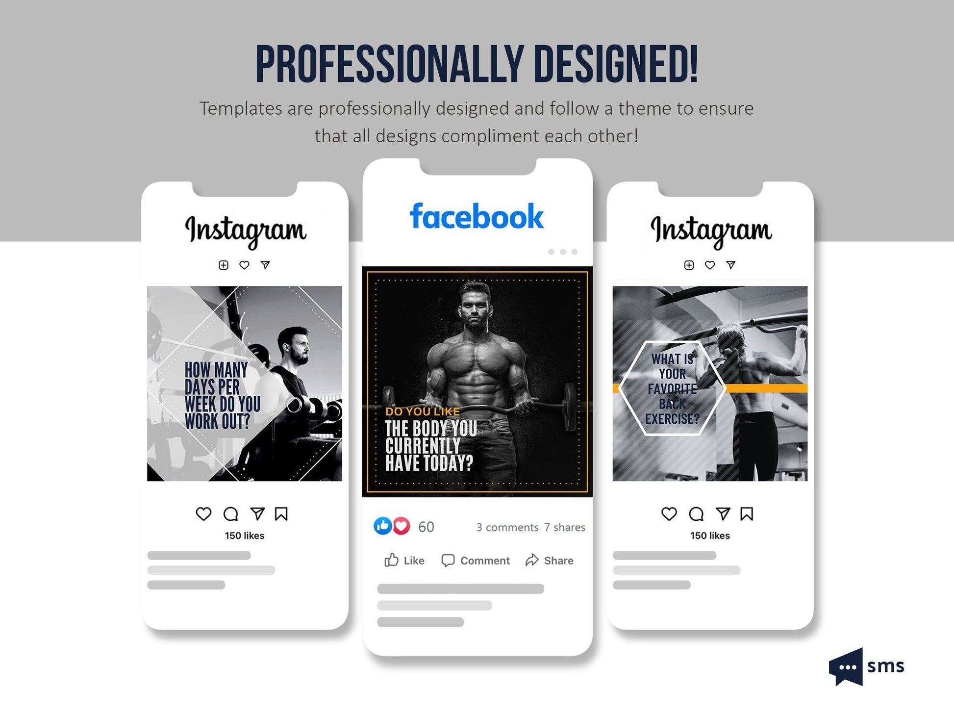 365 Fitness Instagram Template Bundle For Social Media (mustang)