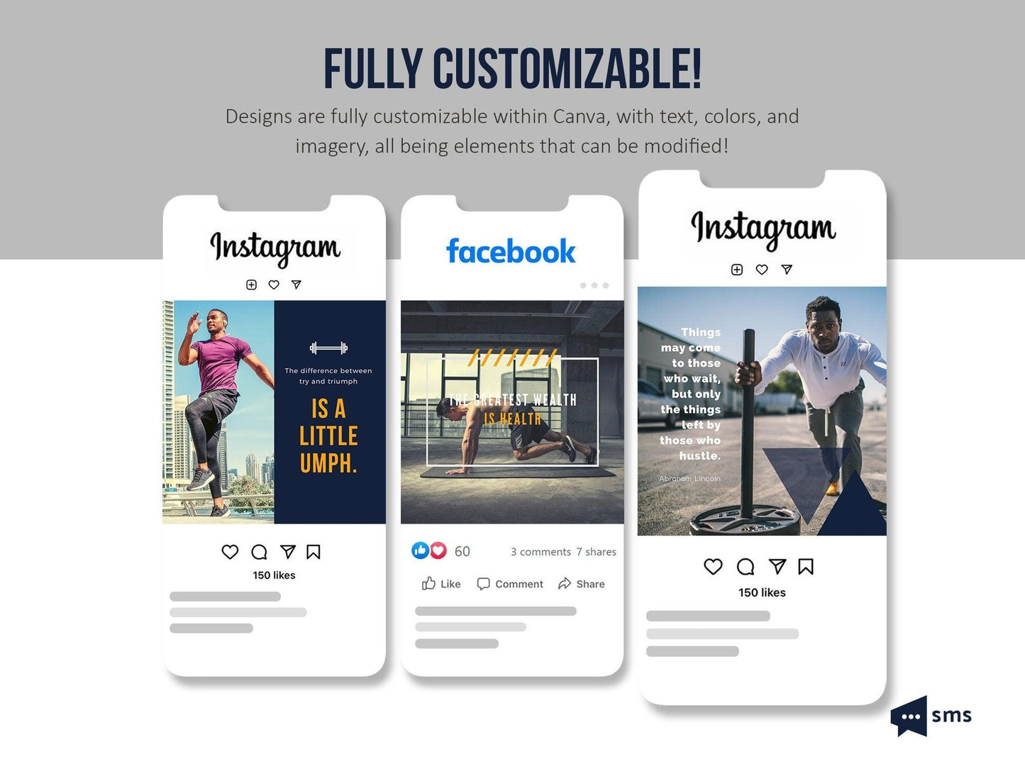 365 Fitness Instagram Template Bundle For Social Media (mustang)