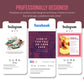 365 Nutrition Instagram Template Bundle For Social Media (crimson berry)