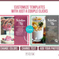 365 Nutrition Instagram Template Bundle For Social Media (crimson berry)