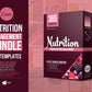 365 Nutrition Instagram Template Bundle For Social Media (crimson berry)