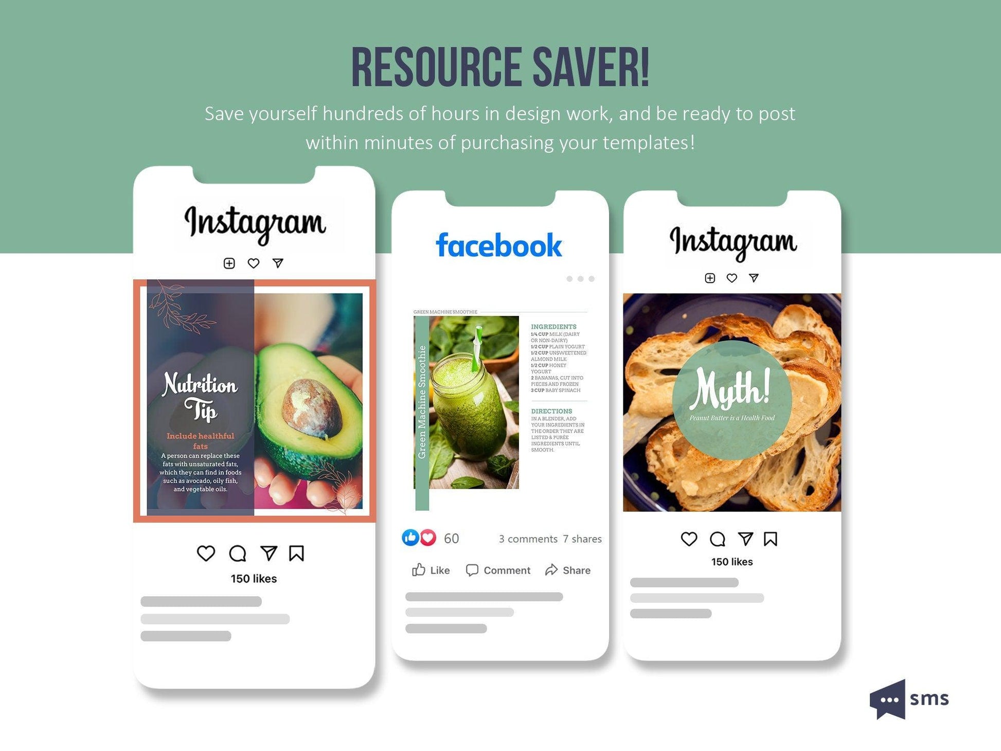 365 Nutrition Instagram Template Bundle For Social Media (multi)