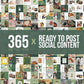 365 Nutrition Instagram Template Bundle For Social Media (olive)