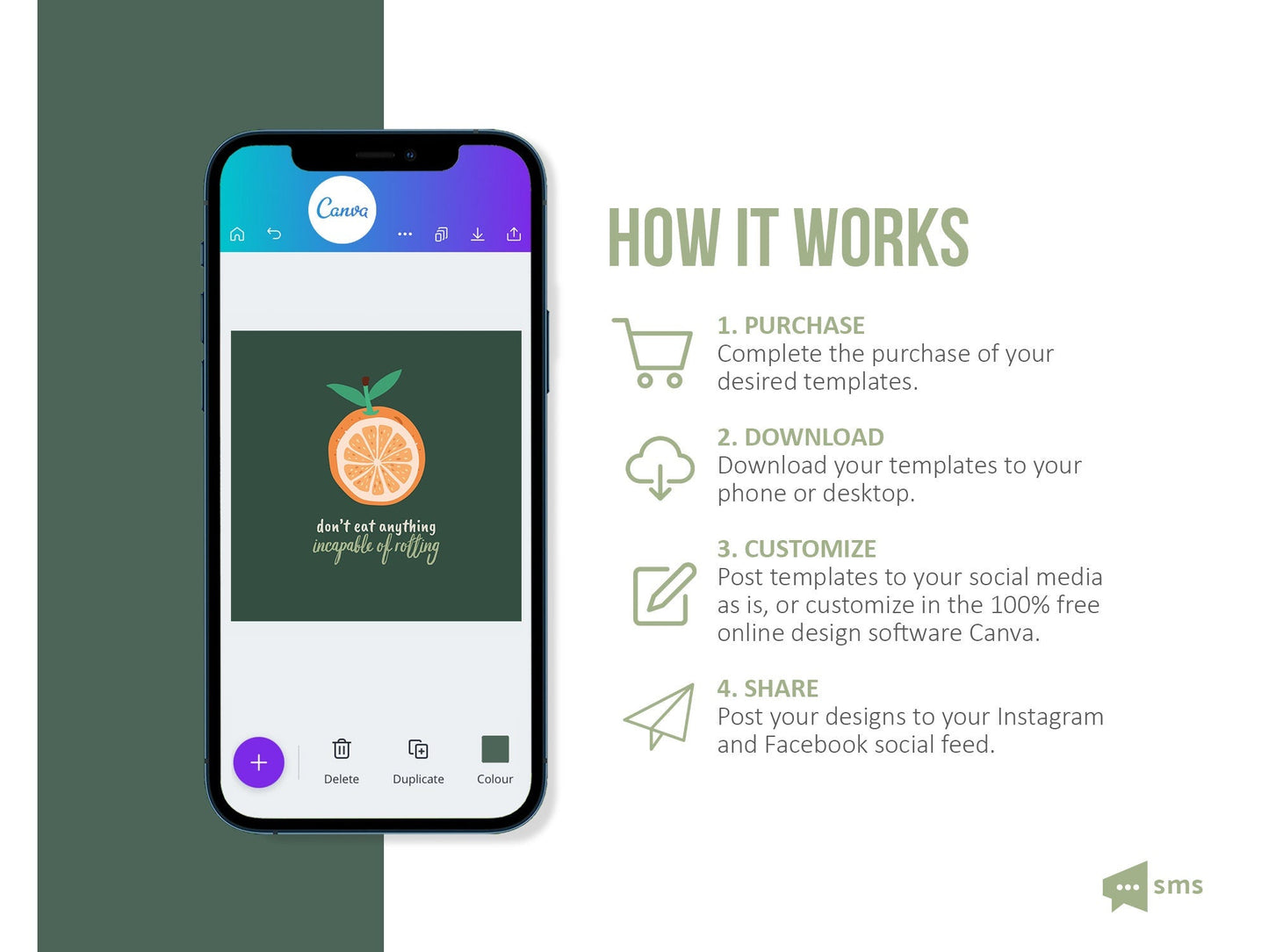 365 Nutrition Instagram Template Bundle For Social Media (olive)