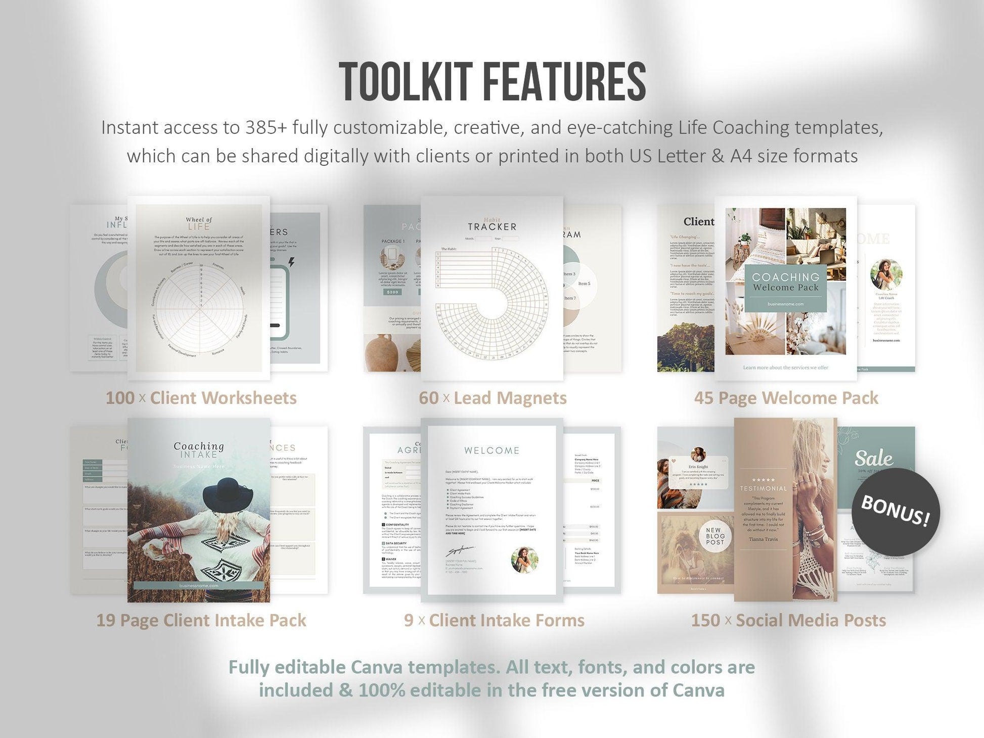 385+ Life Coaching Client Onboarding Toolkit (neutral)