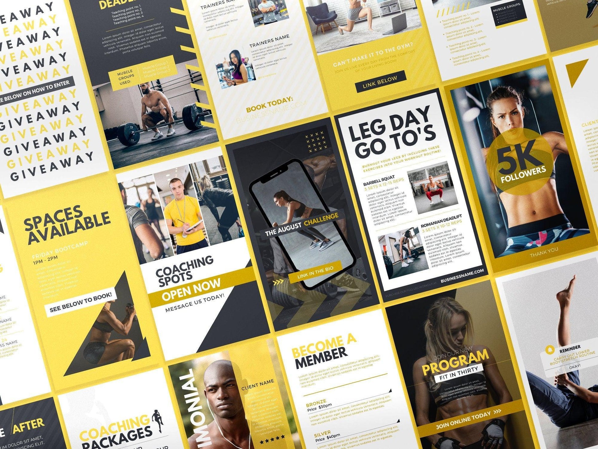 420 Fitness Instagram Post Templates (mustang)