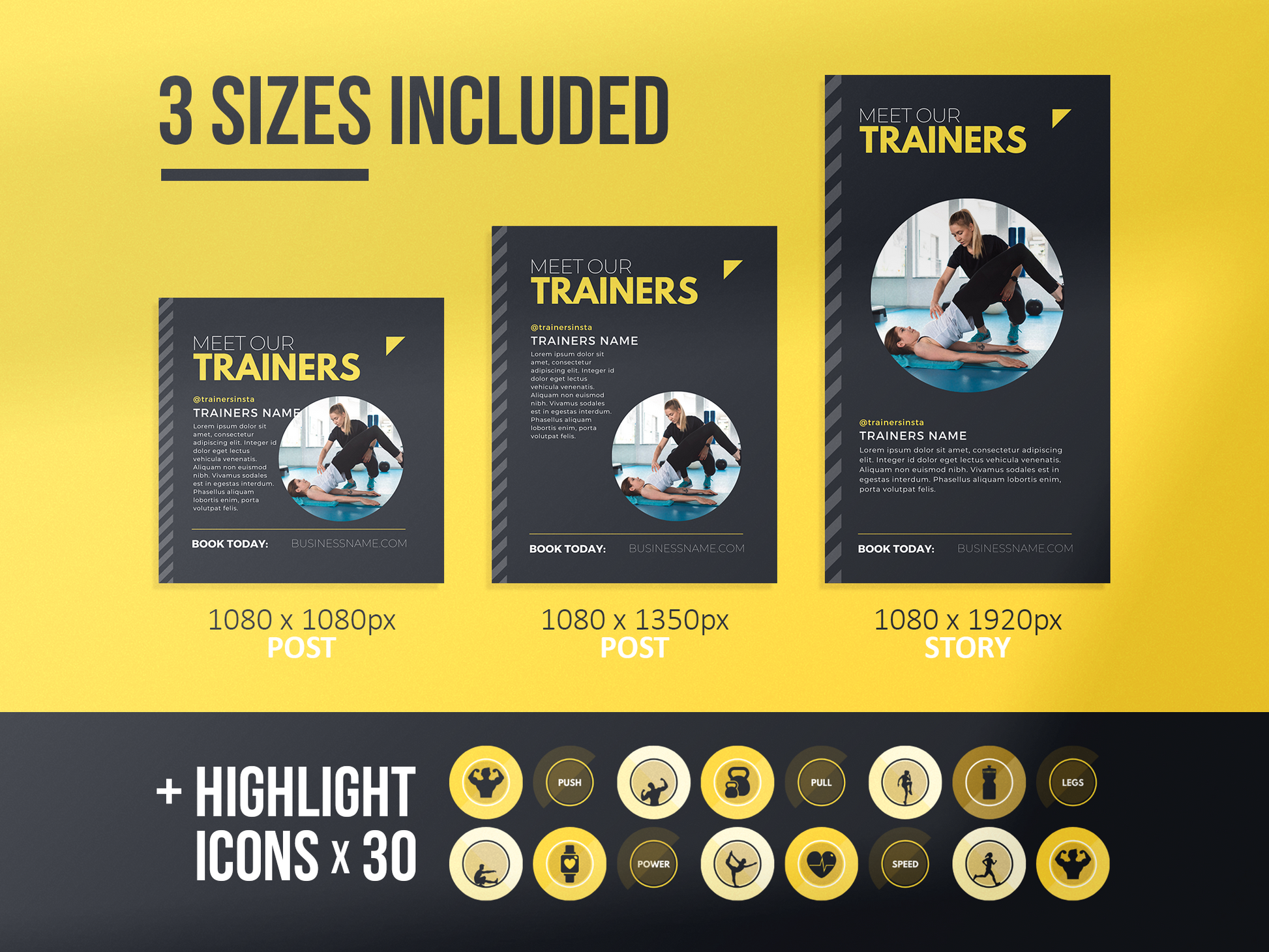 420 Fitness Instagram Post Templates (mustang)