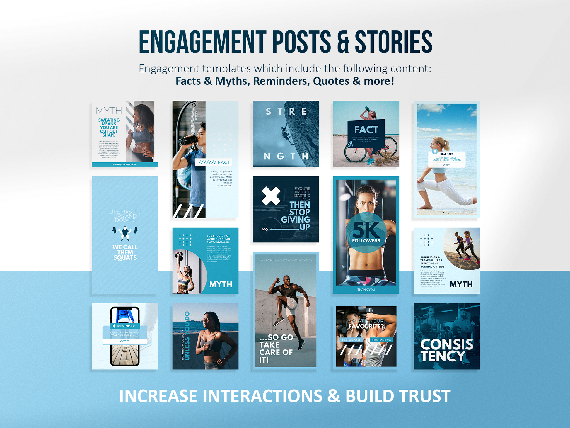 420 Fitness Instagram Post Templates (sky)