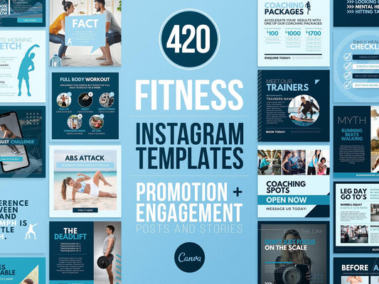 420 Fitness Instagram Post Templates (sky)