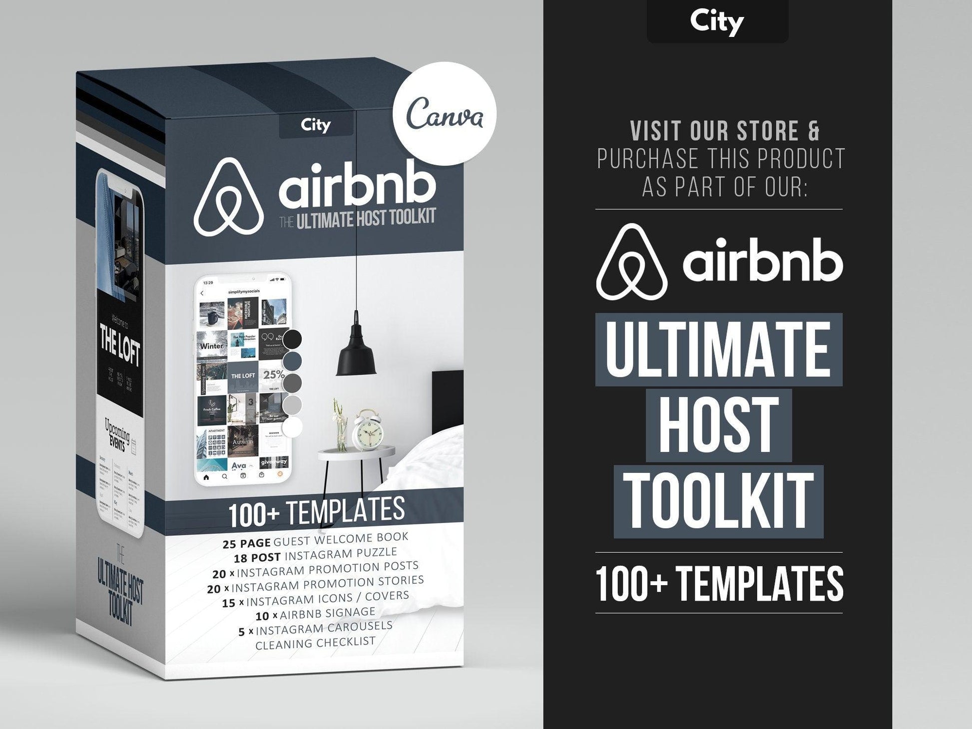 55 Airbnb Instagram Promotion Pack For Social Media (city)