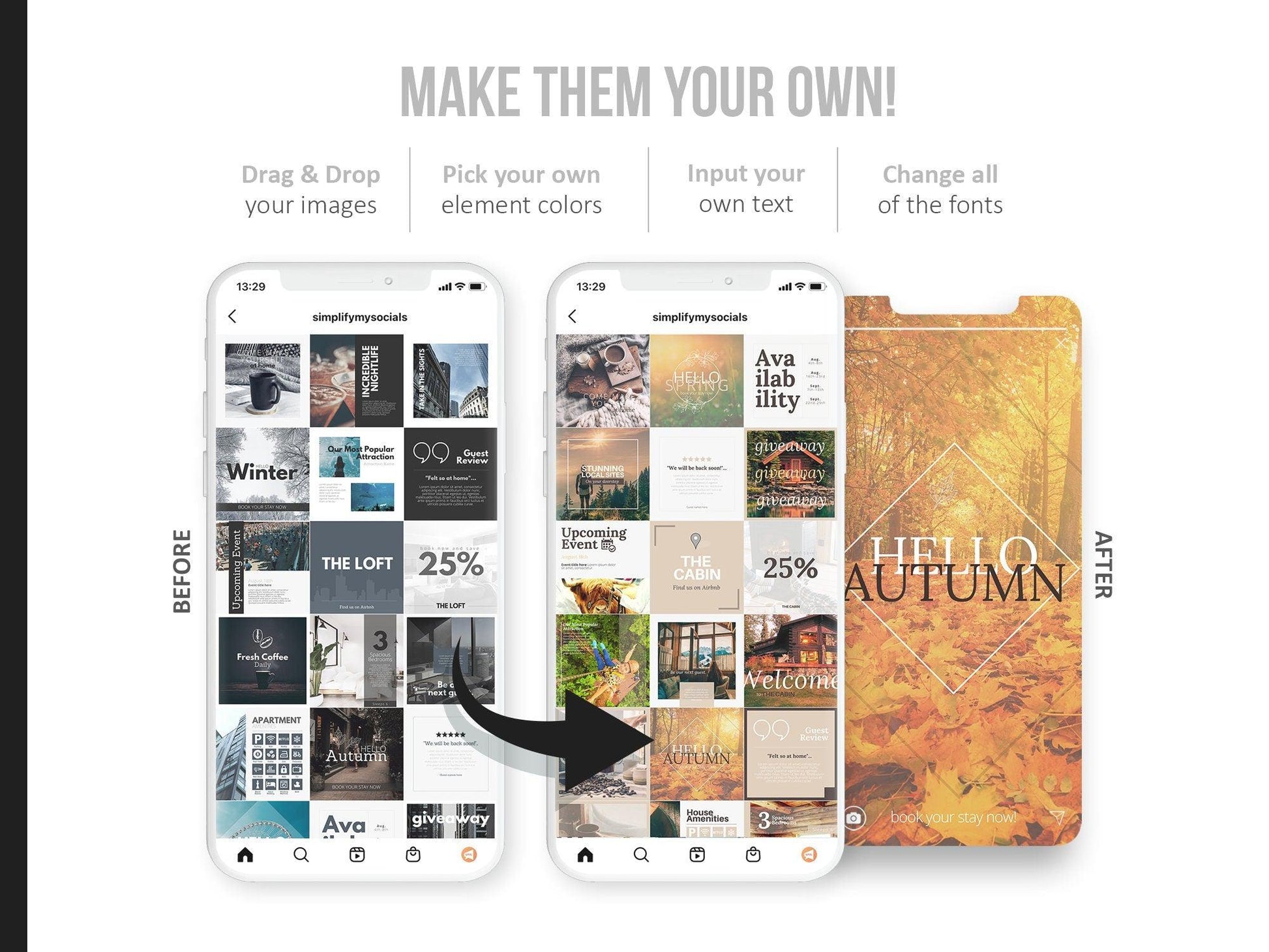 55 Airbnb Instagram Promotion Pack For Social Media (city)