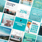 55 Airbnb Instagram Promotion Pack For Social Media (coastal)