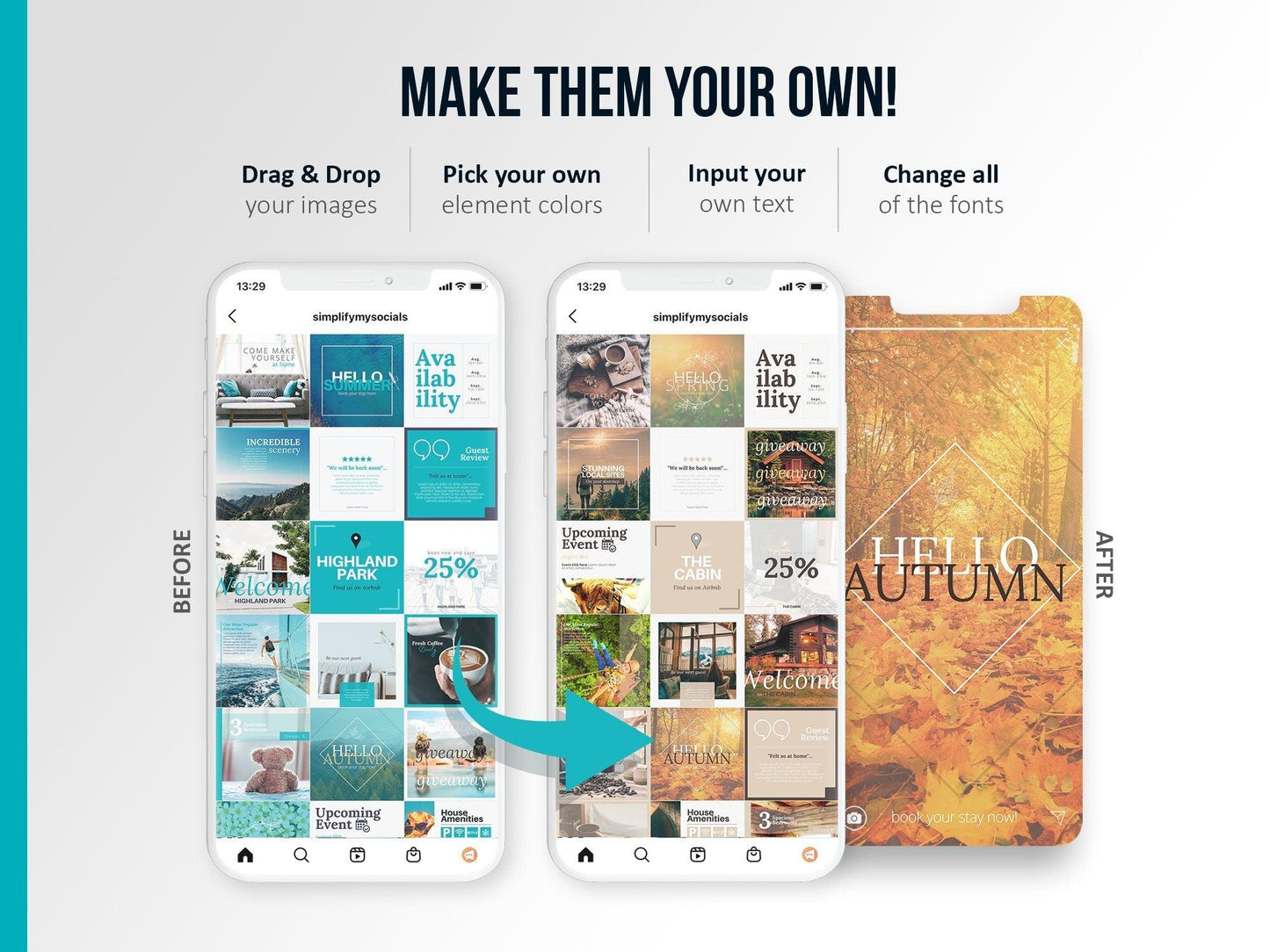 55 Airbnb Instagram Promotion Pack For Social Media (coastal)