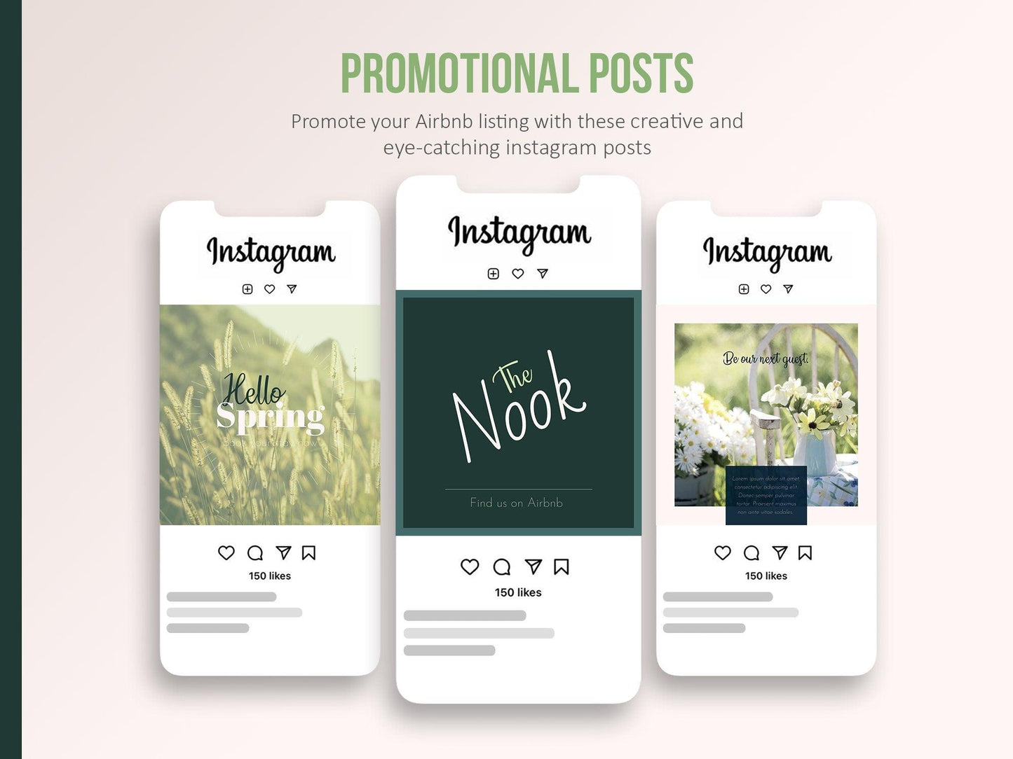 55 Airbnb Instagram Promotion Pack For Social Media (country)