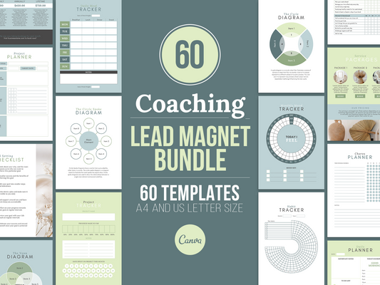 60 Life Coaching Lead Magnets (green)