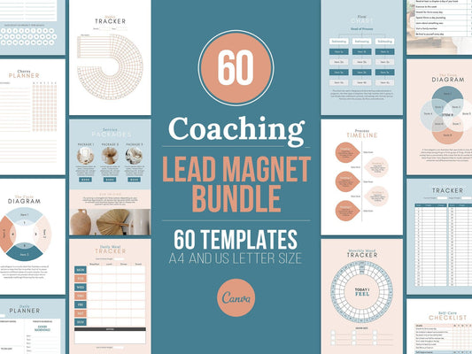 60 Life Coaching Lead Magnets (teal)