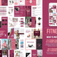 700 Fitness & Nutrition Templates For Social Media (berry)