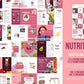 700 Fitness & Nutrition Templates For Social Media (berry)