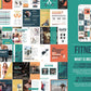 700 Fitness & Nutrition Templates For Social Media (ocean)
