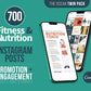 700 Fitness & Nutrition Templates For Social Media (ocean)