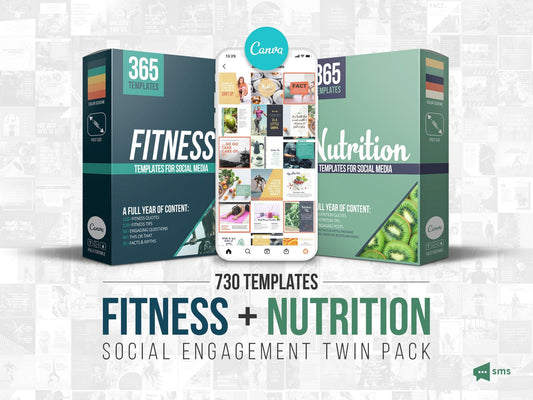730 Fitness & Nutrition Template Bundle For Social Media (multi)