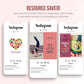 730 Fitness & Nutrition Template Bundle For Social Media (pink)